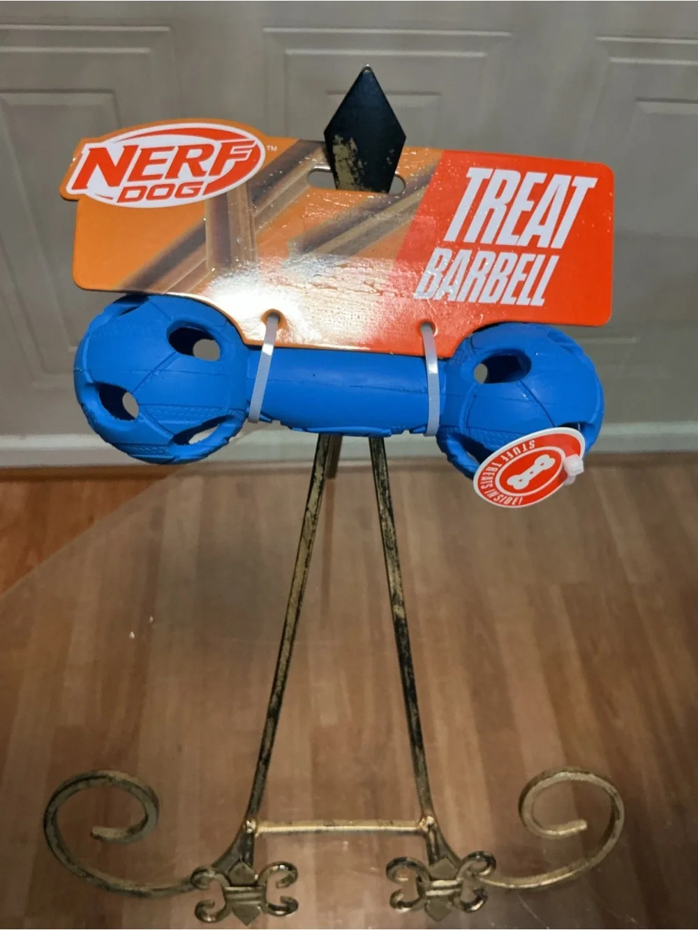Nerf Dog Treat Barbell Bone 7”;  New!